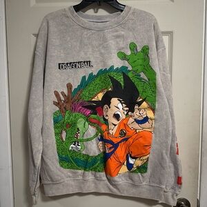 Dragonball Vintage Style Sweater Size Large Gray Color. Brand New Without Tags.